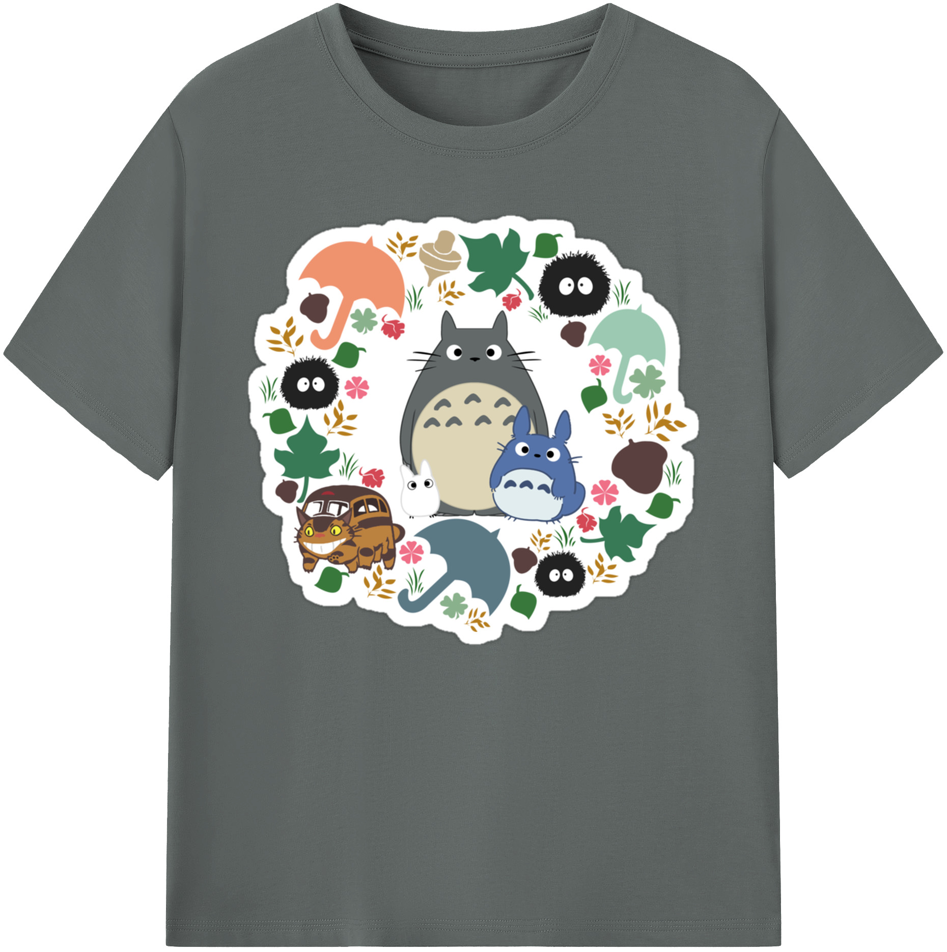 （画像用） となりのトトロ 草壁メイ 草壁サツキ My Neighbor Totoro Satsuki Kusakabe Mei Kusakabe 綿100％ メンズ半袖Tシャツ｜肌触りやわらか＆通気性